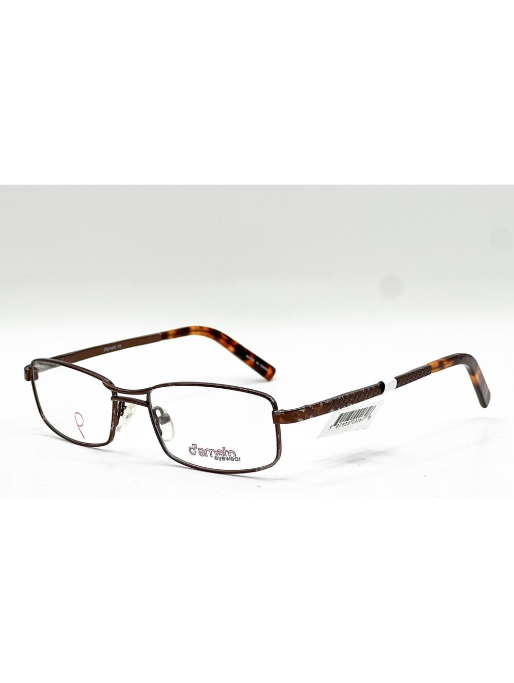 D'Amato Eyewear Dm4124 Brn Brown Authentic Eyeglasses 53-17-138